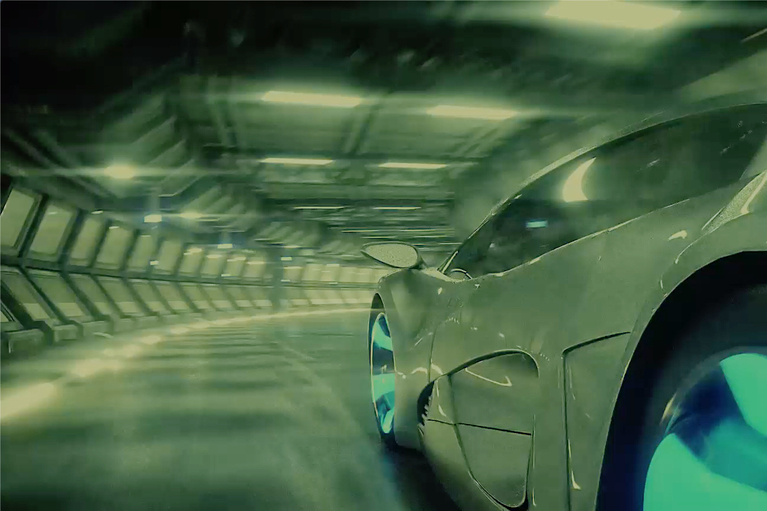 Automotive driving in tunnel image