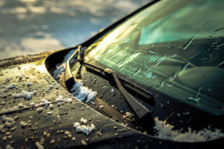 Vehicle windshield defrosting image