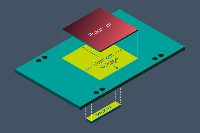 Uniform voltage across processor die surface with VPD image
