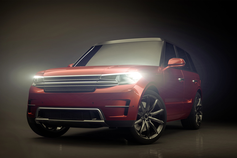 Electric vehicle headlights image