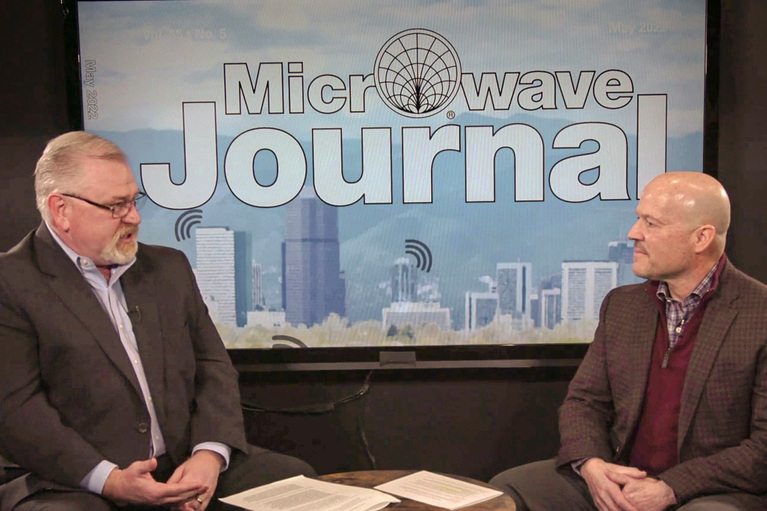 Rob Russell with interviewer photo